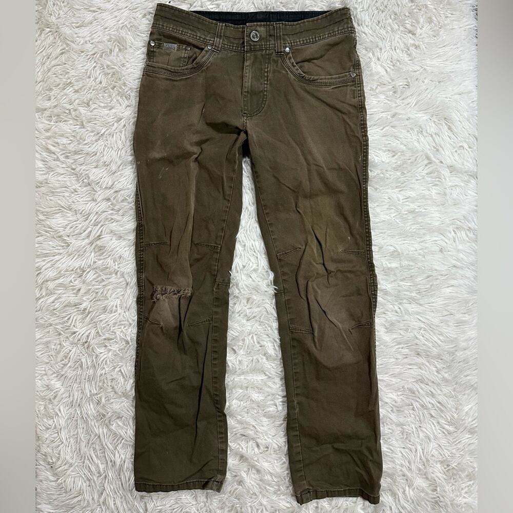 KUHL MEN’S KANVUS JEAN SIZE 30x32 KHAKI TAN STRAIGHT LEG